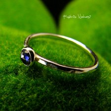 Pierścień Drobinek - Srebro Iolit