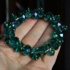 SWAROVSKI * EMERALD * BRANSOLETKA