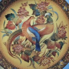 russian birds by Rita Kultyshova - A symphony of Birds - Golden Melody - kolekcjonerski talerz porcelanowy Bradex