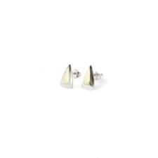 TRI MIDI AMBER / SILVER earrings