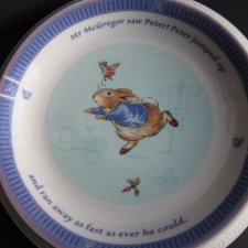 Peter Rabbit Wedgwood 2001 z bajki Beatrix Potter - użytkowa kolekcjonerska porcelana