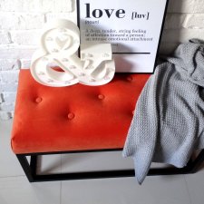 Ławeczka ławka LOFT STYLE nowoczesny styl nowoczesna pufa siedzisko do przedpokoju pikowana glamour indriustial