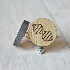 Dębowe spinki do mankietów DNA