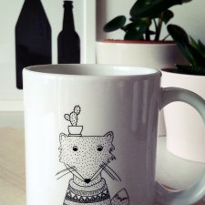 Kubek 330 ml z lisem i kaktusem