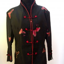 TANG YI  - MARYNARKA z MOTYLAMI