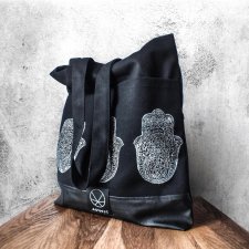 Torebka black canvas hamsa