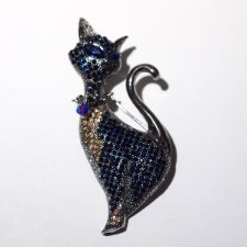 Elegancki kot w srebrze złocie i czerni