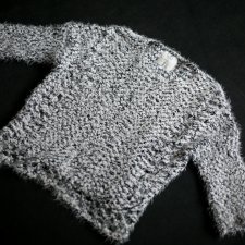 PULZ - WŁOCHATY MELANŻOWY SWETER - FLUFFY - M