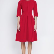 Sukienka z rozkloszowanym dołem, SUK122 czerwony