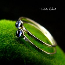 Pierścień Drobinek - Iolit Srebro