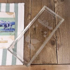 taca patera  szklana szlifowany kwiat