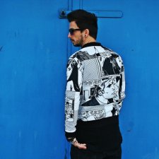 KURTKA BUTTON BOMBER JACKET COMICS UNISEX komiks