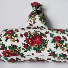Wałek poduszka dekoracyjna folk z sakiewką 108wls