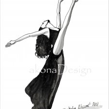 baletnica II, A4, wydruk autorskiej ilustracji