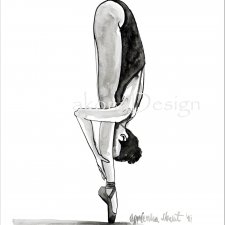baletnica III, A4, wydruk autorskiej ilustracji