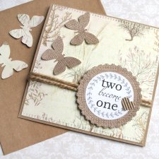kartka ślubna :: handmade :: nature lovers