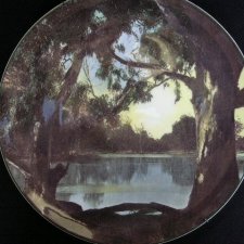 Klimatyczny Doulton duży 26,5 cm kolekcjonerski talerz porcelanowy