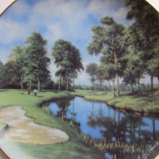 Danbury Mint - A.G.COLEMAN - GOLF COURSES OF THE BRITISH  ISLES - THE 10TH AT THE BELFRY - KOLEKCJONERSKI TALERZ PORCELANOWY