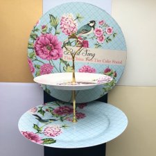 W ptasim gaju ❀ڿڰۣ❀ BIRD SONG - Two Tier Cake Stand - MARKOWA PORCELANA, SYGNOWANA