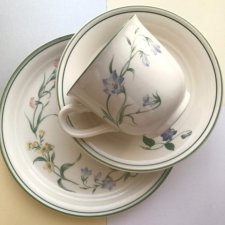 ❀ڿڰۣ❀ Noritake - Keltcraft  ❀ڿڰۣ❀ BOTANICZNA ŁĄKA ❀ڿڰۣ❀ jakościowa porcelana - Poszukiwany motyw - kwiaty łąki ❀ڿڰۣ❀ DUŻY ZESTAW ŚNIADANIOWY#7