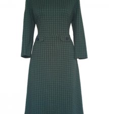 Dzianinowa sukienka w pepitkę "Laura Ashley" vintage retro