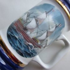 Danbury Mint -  MAYFLOWER - THE 12 SAILING SHIP TANKARDS BY ROBERT DEVEREAUX -BAREUTHER WALDSASSEN BAVARIA GERMANY po.  580 ml