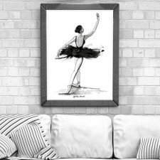 baletnica I, 70x50cm, wydruk autorskiej ilustracji