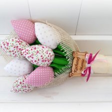 Bukiet różowych mix  tulipanów 7 szt na Dzień Mamy