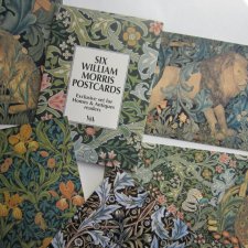 SIX WILLIAM MORRIS  POSTCARDS  - EXLUSIVE SET FOR HOMES &ANTIQUES  READERS  - VICTORIA &ALBERT MUSEUM 1996