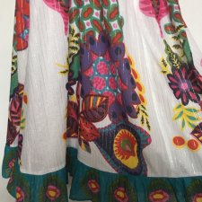 Większy rozmiar "Desigual" boho hippie designesrska sukienka w kwiaty