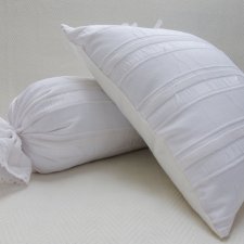 Biała poduszka wałek dekoracyjny, glamour 213wl