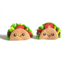 Śmieszne Kolczyki Sztyfty Kolczyki Tacos Kolczyki Fast Food Kolczyki Emoji