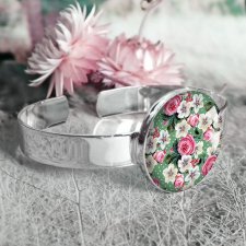 bransoleta z kwiatuszkami w szkle