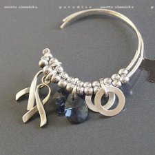 SREBRO, kolczyki -  swarovski blue w srebrze