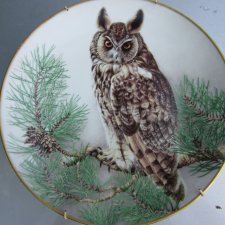 LIMOGES FRANCE 1984  - LONG-EARED  OWL  - LIMITED FIRST EDITION CRAFTED FOR FRANKLIN PORCELAIN  BY HAVILAND  LIMOGES FRANCE