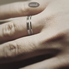 Trzy obrączki SLIM - srebro