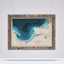 Zatoka - Trójwymiarowa Mapa Morska w ramie