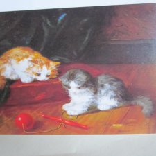 Nówka  Pocztówka -THE CAT COLLECTION - KITTENS PLAYING   BY ALFRED ARTHUR BRUNEL DE NEUVILLE ( 1852 - 1941 )