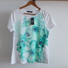 Biała bluzka w kwiaty nowa z metką