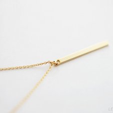 16k Gold Plated Vertical Bar Necklace