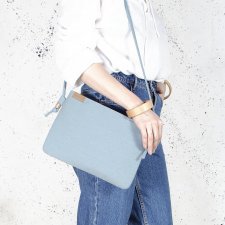 Nodo Bag niebieska torebka / kopertówka z paskiem