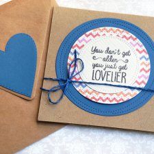 urocza KARTKA URODZINOWA :: blue heart