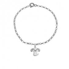 Srebrna bransoletka PIES, Piesek, srebro 925