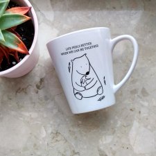 Kubek latte 450 ml miś i królik