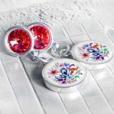 srebrne Swarovski / art glass