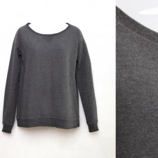 BLUZA CASUAL długi rękaw szara bawełna S Hp_109