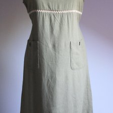Khaki linen dress