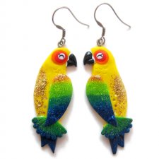 Egzotyczne Kolczyki Papugi