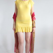 SAVANN sukienka tunika żółta