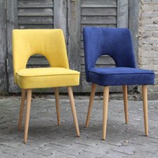 Krzesło "muszelka" niebieska